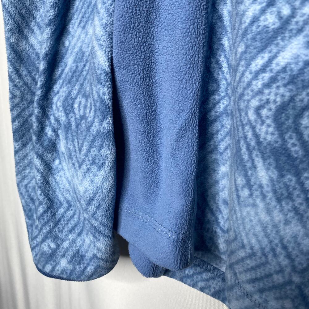 Columbia Arctic Air Quarter Zip Long Sleeve Fleece Pullover Large Blue Diamond - Picture 3 of 10